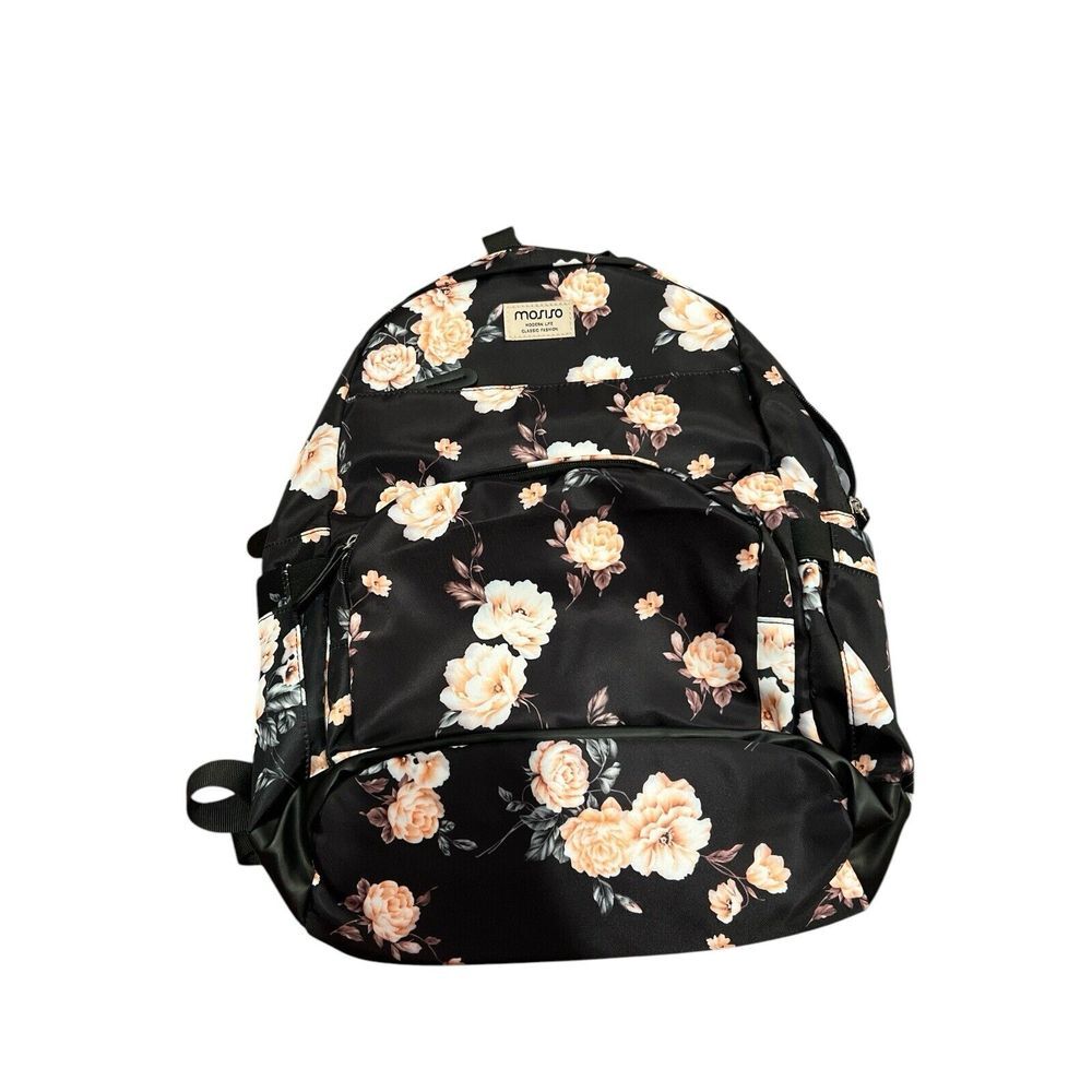 15.6-16 inch Rose Black Laptop Backpack Womens With‎ USB